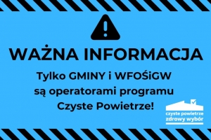 obrazek u{okegminy i WFOŚiGW są operatorami programu Czyste Powietrze wiecej