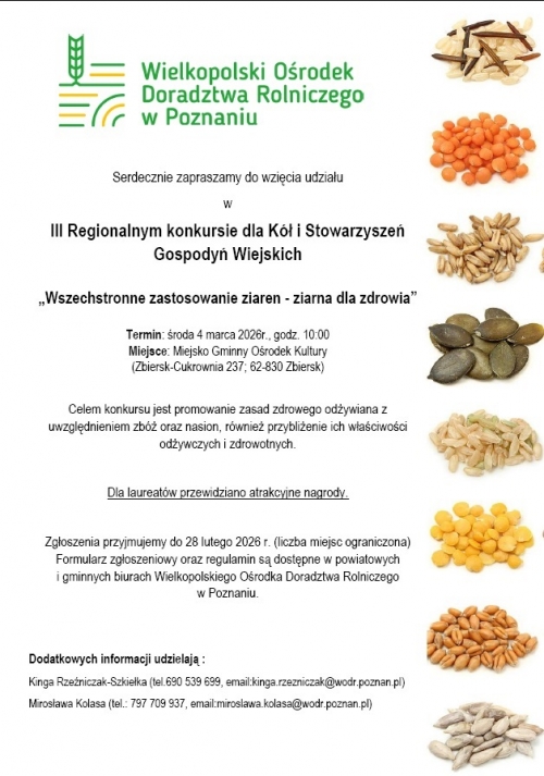 Zdjęcie do aktualności: III Regionalnym konkursie dla Kół i Stowarzyszeń Gospodyń Wiejskich wiecej